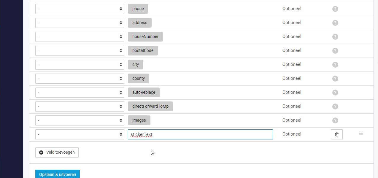 Setup Fields!