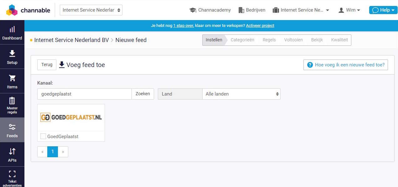 Setup new Feed!